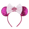Diadema Navideña Transfronteriza Mickey Corona Copo de Nieve Accesorios para Cabello de Bebé Lentejuelas Moño Mickey Accesorios para el Cabello de Niños Venta al por Mayor