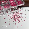 Acessórios pequenos de zircônia rosa choque para nail art, decorações de diamante, diamantes de fundo plano, item popular de celebridade da internet super brilhante, mini diamantes ultra brilhantes atacado