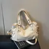 Bolsa Feminina Transfronteiriça Atacado Europeia e Americana Retro Casual de Alta Qualidade Bolsa de Ombro Tote Bolsa de Ombro Transversal Versátil da Moda para o Dia a Dia