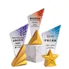 Trofeo de Cristal Creativo de Gama Alta Empleado Excelente Agente de la Compañía Premio de Reunión Anual Trofeo Conmemorativo Grabado Gratuito