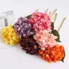 Flores de hortensia artificiales, flores decorativas artificiales para sala de estar del hogar, decoración de boda, flores artificiales para arco, flores falsas de hortensia al por mayor