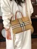 Bolso de Mano Retro a Cuadros Bolso Dumpling para Mujer Otoño 2026 Nuevo Estilo Estilo Británico Bloque de Color Retazos Bolso Tote Bolso de Hombro Cruzado Individual