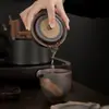 Estilo Japonés Bol Cubierto No Caliente Kung Fu Juego de Té Taza de Té Portátil Cerámica Gruesa Juego de Té Dorado Fabricante de Tetera Venta al por Mayor