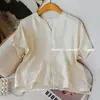 Camisa Casual de Gasa de Color Sólido Simple para Mujer 2026 Manga Corta Verano Nuevo Estilo Holgada Adelgazante Jersey Estilo Chanel..