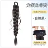 Trenzas Postizas para Mujer, Cabello Artificial, Trenzas de Cola de Pez Atadas al Lado Perezosas, Trenzas Altas y Bajas, Elegantes Trenzas Retorcidas de Seda