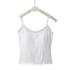 Camisola de algodón acanalado con encaje estilo ins, puramente deseable para mujer, otoño e invierno, con copas en el busto, expansión exterior para realzar el busto, para usar por dentro como top strapless