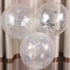Venta al por mayor de fábrica globo de lentejuelas lentejuelas transparentes Bola de látex boda cumpleaños diseño 12 pulgadas globo de látex transparente