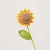 Terminado Tejido a Mano Transfronterizo Lana Girasol Flor Artificial Día del Niño Día del Maestro Regalo Ramo de Girasoles