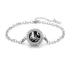Pulsera de acero titanio con incrustaciones de diamantes calada tipo hilo de aromaterapia para difusión de aceites esenciales Pulsera con patrón de árbol de la vida europeo y americano venta al por mayor
