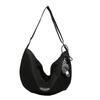 Bolso Bandolera de Lona de Gran Capacidad a la Moda para Viajeros Estilo Perezoso Ins Nuevo 2024 Bolso Casual Tipo Dumpling para Estudiantes