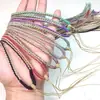 Corda para Pingente Atacado Trançada de Quatro Fios Nó de Diamante Fio de Algodão Torcido à Mão Cordão de Colar Tecido Cordão para Pingente Estilo Étnico Alça de Pescoço
