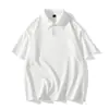 Nueva camiseta de algodón puro 2026, polo unisex de manga corta con cuello camisero, estilo business casual, top transpirable de verano, moderno