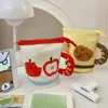 Estuche para Lápices con Taza de Agua Creativa, Bolsa de Papelería de Alta Estética Estilo Ins de Dibujos Animados, Caja de Papelería para Estudiantes con Diseño de Nicho, Estuche para Lápices