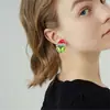 Nuevo Adorno Navideño Transfronterizo Aretes de Monstruo con Cabello Verde Grinch Moda Europea y Americana Diseño de Nicho Aretes Navideños de Grinch