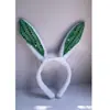 Transfronterizo en stock Pascua Halloween Peluche Lentejuelas Orejas de Conejo Blancas Diadema de Espectáculo Diadema Conejo