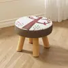 Taburete Pequeño para Uso en Casa, Taburete Bajo Pequeño, Taburete Redondo de Madera Maciza, Taburete Hongo, Banco Lindo para Niños, Taburete Suave para Sentarse, Taburete Creativo para Cambiarse los Zapatos