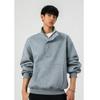Moletom Tendência com Zíper Meio (Half-Zip) para Homens, Novo Estilo Primavera 2025, Marca Americana Resistente Tendência, Caimento Solto para Adolescentes