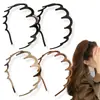 2025 Nova Faixa de Cabelo Ondulada para Lavar o Rosto para Mulheres com Coroa Alta, Dentada, Antiderrapante, Não Apertante, Grampo de Cabelo, Acessório de Cabeça