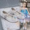 Zapatos de Princesa para Niñas 2026 Nuevos Zapatos de Cristal Tacones Altos para Niños Zapatos de Cuero Zapatos de Vestir para Niñas Pequeñas Estilo Primavera y Otoño Zapatos de Moda para Niños