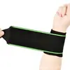 Proteção para pulso esportiva cinta para entorse envoltório protetor de pulso atacado bainha do tendão articulações distendidas masculinas e femininas respirável fitness verde
