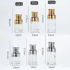 Botella Vacía de Aceite Esencial Botella de Esencia 30ml Vidrio Transparente Botella Vacía para Reenvasado Cosmético Botella Gotero de Hombro 20ml