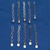 Cadena de Extensión de Plata de Ley con Cadena Plana Retorcida de Pez Pequeño con Cadena Retro Vieja DIY Hecha a Mano Cadena de Acabado con Cuentas