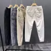 Calças casuais de primavera e outono, masculinas, de corte solto, comprimento até o tornozelo, calças cargo, marca da moda, para adolescentes, calças compridas esportivas