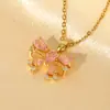 Collar con Colgante de Cobre Chapado en Oro para Mujer Estilo Nuevo Europeo y Americano Moda Temperamento Commuter Estilo Ins Cadena para Clavícula de Gama Alta Colgante de Joyería