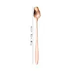 Cuchara de acero inoxidable con forma de rosa transfronteriza nueva, cuchara creativa para mezclar café, cuchara de postre, mango largo, cuchara para helado, cuchara de flor