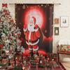 Cortinas Terminadas Transfronterizas de Amazon Estilo Navideño Americano Cortinas Estampadas Semi-Opacas Sin Perforaciones Sala de Estar Dormitorio Comedor