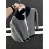 Suéter Cárdigan de Punto Trenzado Estilo Old Money para Hombre Otoño Invierno Estilo Perezoso Cuello Alto Tejido Chaqueta Corta Retro Americana Bloque de Color