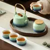 Juego de Té Kung Fu Portátil para Viaje con Bandeja de Té, Recipiente para Té, Juego en Caja de Regalo, Regalo Conmemorativo Souvenir de Alta Gama y Práctico, Personalizable