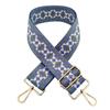 Color Transfronterizo Jacquard de Doble Cara Correa Ancha Gruesa para Hombro Accesorios para Bolso Correa Decorativa de Seda Dorada y Plateada Correa de Repuesto Cruzada