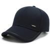 Boné de beisebol meia-idade e idosos outono e inverno estilo coreano masculino quente forrado de lã boné protetor solar moda simples boné