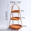 Cesta Pequena de Bambu Trançado com Alça Redonda Cesta de Frutas para Lanches Bandeja para Doces Cesta Pequena Criativa de Bambu Cesta Trançada de Bambu Multicamadas