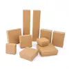Al por mayor Retro Papel Kraft Creativo Caja para Collar con Anillo Joyería Caja de Regalo para Pendientes Caja de Joyería Caja de Embalaje Caja de Joyería