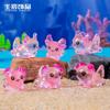 Creativo Transfronterizo Coral Hexagonal Salamandra Resplandor en la Oscuridad Manualidades de Resina Decoración Accesorios Adornos Pequeños Lindos Hechos a Mano