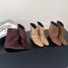 2026 Tendencia Otoño/Invierno Nueva Llegada Punta Puntiaguda Aumentador de Altura Sueltos de Poner Botas de Media Pantorrilla Moda Temperamento Versátil Botines Mujer