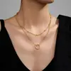 Collar de Acero de Titanio Electroplateado PVD de Lote Mixto con Acabado de Alta Gama, No se Desvanece, Joyería de Acero Inoxidable Dorado de 18K para Mujer, Venta al por Mayor, Personalización