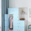 Armario Sencillo para Uso Doméstico, Almacenamiento de Ensamblaje para Dormitorio, Armario de Tela para Habitación de Alquiler, Gabinete Pequeño de Almacenamiento para Dormitorio, Diseño Minimalista Moderno Reforzado