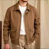 Jaqueta de Trabalho Estilo Old Money Outono 2026 Casaco Lapela Masculino Bolso Duplo Casual Cor Sólida Versátil Top Tamanho UE