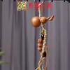 Madeira de Jujuba Cabeça de Dragão da Sorte Cabaceira Chaveiro Pingente Yiming Xianyuan Escultura em Madeira Gota de Chuva Orelha Pendente Portátil Ornamento Pingente