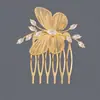 Suministro Transfronterizo de Peines para el Cabello de Flor de Zirconia, Accesorios de Lujo Europeos y Americanos para el Cabello de Novia, Peines para Sesión de Fotos de Boda Vintage, Venta al por Mayor