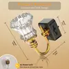 Luz de Noche de Enchufe 1W Controlada por Luz Gy233U Tira Floral Rayada Pantalla de Vidrio Modelo Dormitorio Pasillo Sensor Avanzado Luz de Noche