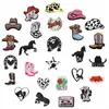 Série Cowboy Ocidental Transfronteiriça Charms de Tamanco Desenho Animado Borracha Macia PVC Acessórios para Sapato Decorações Personalizadas DIY para Sapato