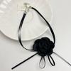 Corrente de Costura Borboleta Corrente de Costura Trendy Clavícula Camélia Fita Pescoço Camélia Vintage Pérola Acessórios Requintados Arco Novo