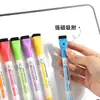 Marcador Branco para Lousa Apagável Ponta Fina 0.5mm, Colorido à Base de Água com Pincel, Absorvente para Escritório e Ensino, Fábrica de Marcadores Apagáveis a Seco