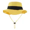 Sombrero infantil de colores para primavera y verano, sombrero amarillo pequeño para jardín de infantes, logo impreso, delgado, secado rápido, protector solar, sombrero de pescador