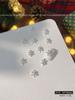 Adornos para uñas de copo de nieve navideño aleación de oro y plata diamante luz flash exquisita armadura de uso de lujo adornos al por mayor