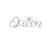 Nuevo Broche de Corona de Reina Elegante con Letra Pin de Diamante para Celebridad Cibernética Adorno de Broche de Corsage Exquisito Anti-Luz